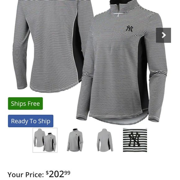 Tommy Bahama Island Zone Black Aubrey Stripe 1/2 Zip Athletic Top - Picture 14 of 16